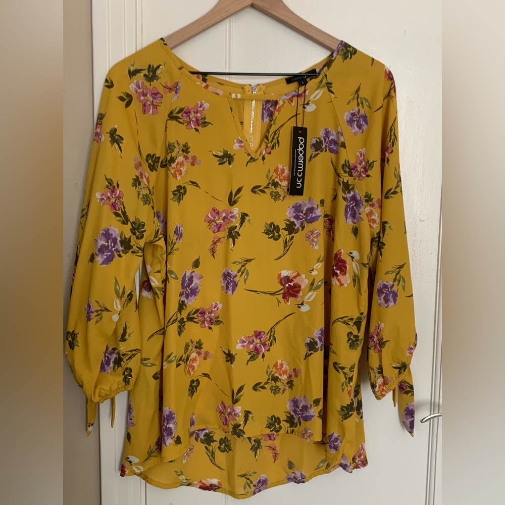 PAPERMOON Coraley Tie Sleeve Blouse